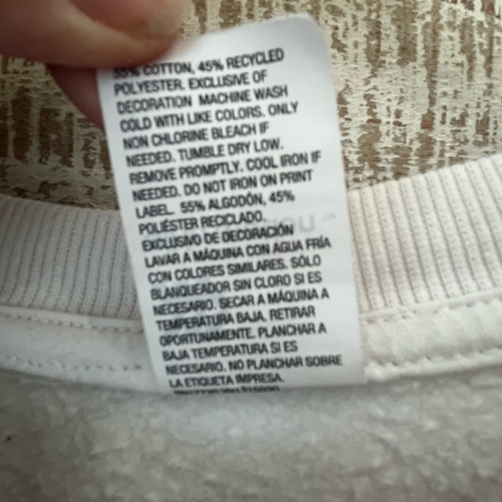 Women's Light Pink “Rest Day” Embroidered Crewneck Sweatshirt size Small - Picture 4 of 7